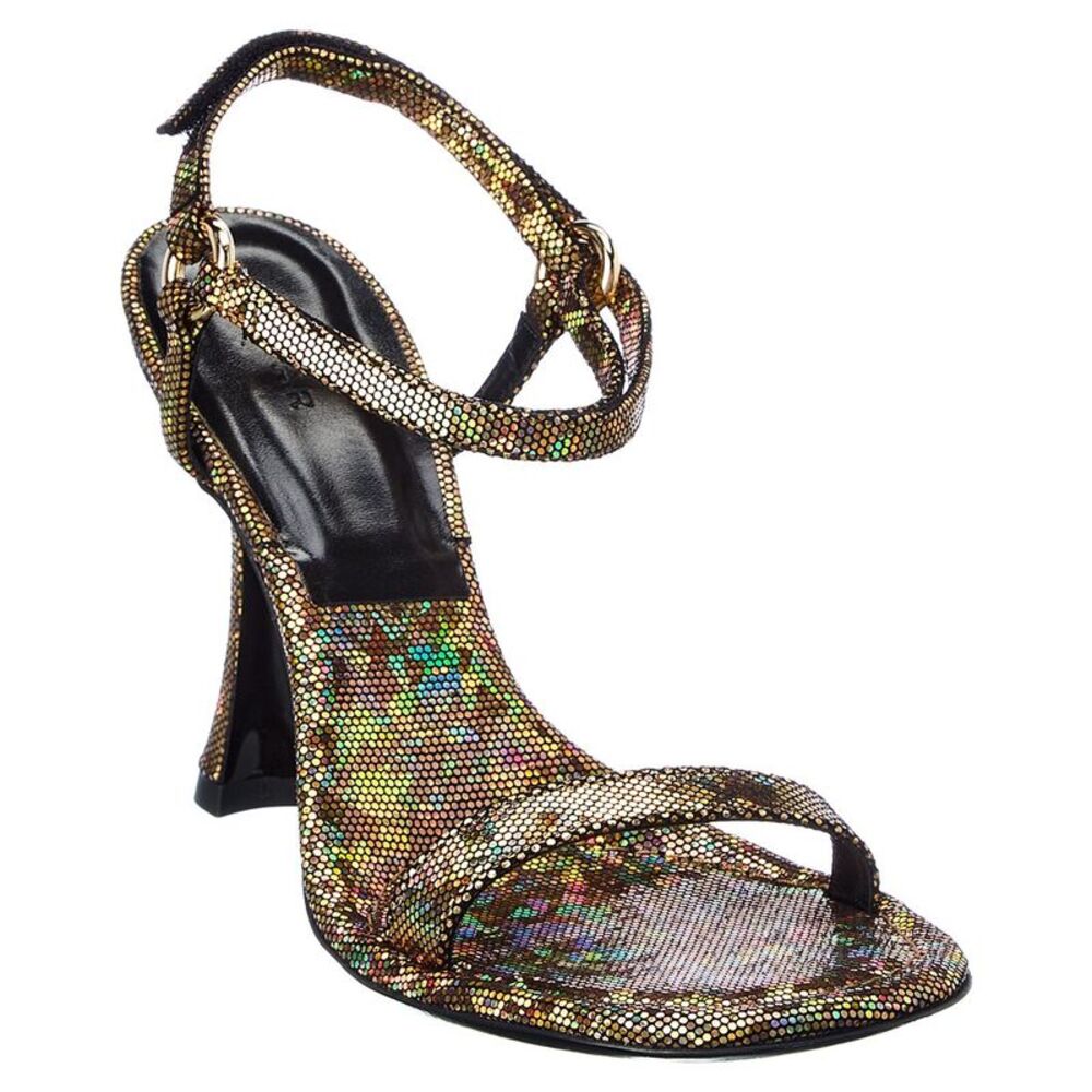 By Far Mia Disco Leather Sandal, Gold